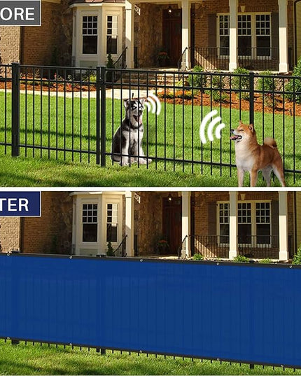 Windscreen4less Privacy Fence Screen 6'x40' Heavy Duty Windscreen Fencing Mesh Fabric Shade Net Cover with Brass Grommets for Outdoor Wall Garden Yard Pool Deck, Blue