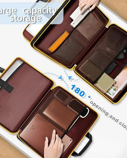 ZINZ Laptop Case 15 15.6 16 inch Sleeve, Expandable Computer Hand Bag with Multi-pockets Compatible with MacBook Pro 16 inch M4/M3/M2/M1, MacBook Air/Pro 15 inch and 15-16 inch Notebooks，B01YL01