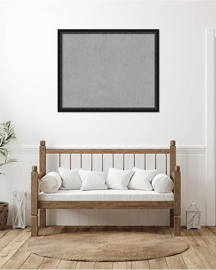 Amanti Art Black Framed Magnetic Board 36x44 X-Large Vision Board for use with Magnets, 100% Metal Sheet to Display Items as Office Decor or for Home Organization in mudroom, Kitchen or Kids Room