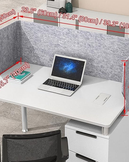 3 Panel Soundproof Desk Partition Divider for Privacy and Concentration Portable Folding Acoustic Shield Reduces Noise and Visual Distractions
