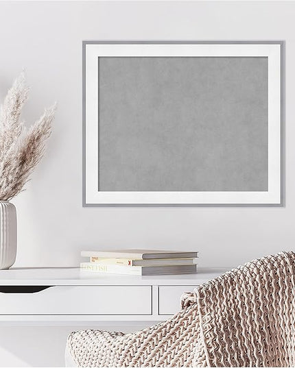 Amanti Art White Framed Magnetic Board 19x23 Small Vision Board for use with Magnets, 100% Metal Sheet to Display Items as Office Decor or for Home Organization in mudroom, Kitchen or Kids Room