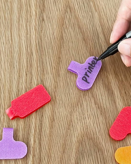 30 Pcs Multi-Color Cable Labels - Write On Cord Labels, Electronic Cable Identification Tags for Computers and Electronics, Assorted Colors