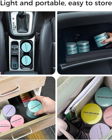 ColorCoral 2Pack Car Cleaning Gel Universal Dust Cleaner for Car Vent Keyboard Cleaning Detailing Slime Putty Cleaning Kit Car Accessories, Gifts for Adults Men Women Kids Teens