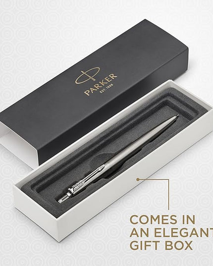Parker Jotter Mechanical Pencil, Stainless Steel with Chrome Trim, 0.5mm, HB #2 - Smooth Writing, Signature Design, Stationary, Desk Essentials