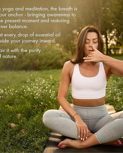 Majestic Pure, Yoga Essential Oil Gift Set | 100% Pure & Natural Set for Yoga, Meditation and Self-Care Rituals | Frankincense, Tea Tree, Lavender, Peppermint, Lemongrass, Chamomile - Pack of 6