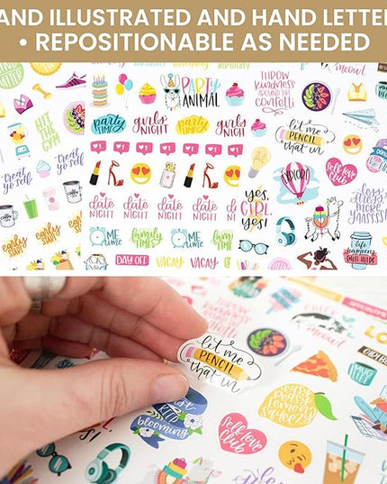 Bloom Daily Planners Productivity Stickers - Variety Sticker Pack - Six Sticker Sheets Per Pack!