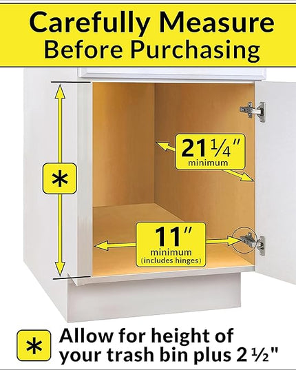 LYNK PROFESSIONAL® Pull-Out Trash Can Drawer – Sliding Organizer for Kitchen Cabinet or Under-Sink Use – Heavy Duty Storage Rack (Bin Not Included)