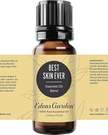 Edens Garden Best Skin Ever Essential Oil Blend- 100% Pure Premium Grade, Undiluted, Natural, Therapeutic, Aromatherapy, The Best for Diffusing, Skin, Face, Hair 10 ml (.33 fl oz)