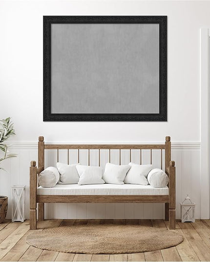 Amanti Art Black Framed Magnetic Board 47x55 Oversize Vision Board for use with Magnets, 100% Metal Sheet to Display Items as Office Decor or for Home Organization in mudroom, Kitchen or Kids Room