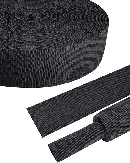 FOURUB 50% Woven Wire Loom Heat Shrink Braided Sleeving Shrinkable Fabric Cable Sleeve Braid Hose Covering Protection for Automotive Wire/Harness/Sheath(1-3/8"-42ft)