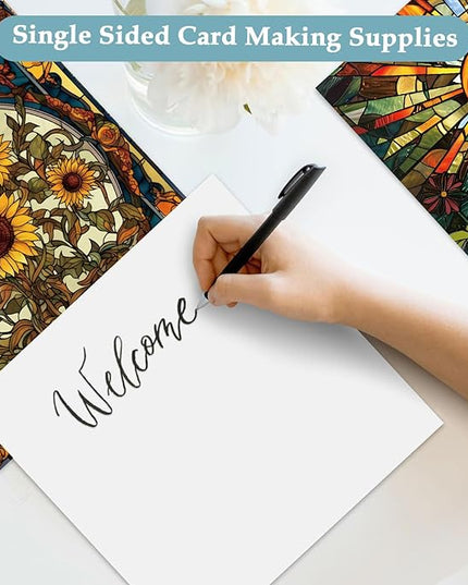 Scrapbook Paper,24 Sheets 6"x 6" Decorative Papers,Single-Sided Vivid Origami Decoupage Paper for Card Making,DIY Album, Hand Account & Travel Diary Craft Projects,Glass Sunflower