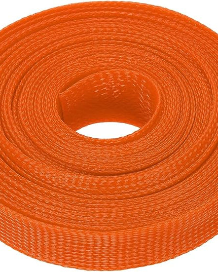 uxcell Expandable Sleeving, 1-inch 25ft Cable Sleeve, Orange