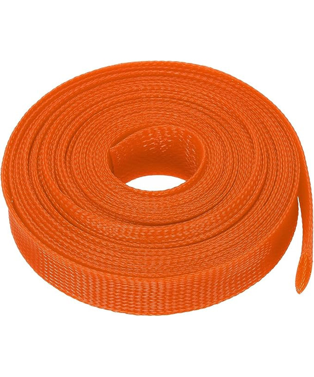 uxcell Expandable Sleeving, 1-inch 25ft Cable Sleeve, Orange