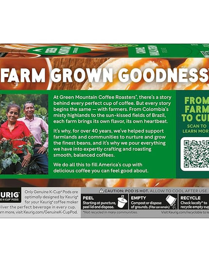 Green Mountain Coffee Roasters Caramel Vanilla Cream, Keurig Single Serve K-Cup Pods, Light Roast Coffee, 60 Count, (6 Packs of 10)