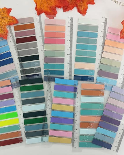 Potanro Sticky Notes 2000 Pcs Sticky Tabs Transparent Book Tabs, Round Clear Sticky Notes Repositionable Color Page Markers Bible Tabs for Office Supplies and Aesthetic School Supplies