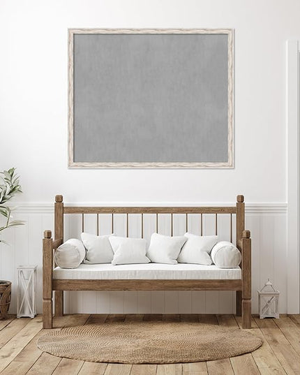 Amanti Art White Framed Magnetic Board 43x51 Oversize Vision Board for use with Magnets, 100% Metal Sheet to Display Items as Office Decor or for Home Organization in mudroom, Kitchen or Kids Room