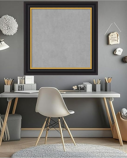 Amanti Art Black Framed Magnetic Board 30x30 Medium Vision Board for use with Magnets, 100% Metal Sheet to Display Items as Office Decor or for Home Organization in mudroom, Kitchen or Kids Room