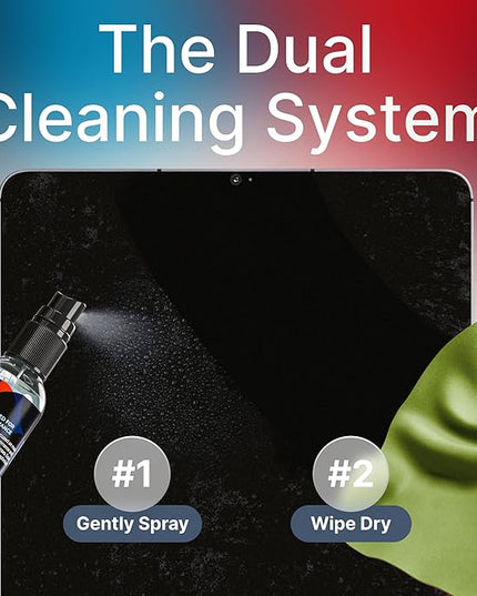 Koala Eyeglass Lens Cleaner Spray Kit | (1x) Glasses Cleaner Bottle + (1x) Microfiber Cloth | Alcohol Free Eyeglasses, Screen, and Camera Cleaning Kit | Made in USA (2 Piece Set)