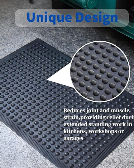 36"×24" Heavy Duty Outdoor Rubber Mat for Floor, Commercial Non Slip Indoor Floor Mat Use for Commercial Kitchen, Ramp, Pool, Restaurant, Garage(4 PCS)