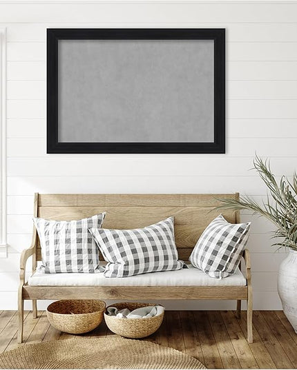 Amanti Art Black Framed Magnetic Board 29x41 Large Vision Board for use with Magnets, 100% Metal Sheet to Display Items as Office Decor or for Home Organization in mudroom, Kitchen or Kids Room