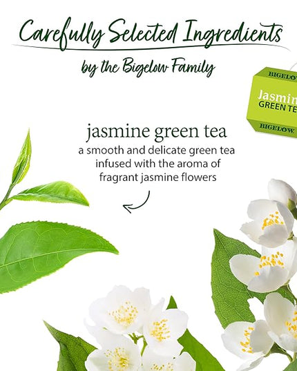 Bigelow Jasmine Green Tea, 20 Bags, All Natural, 0.91 Ounces (Pack Of 6)
