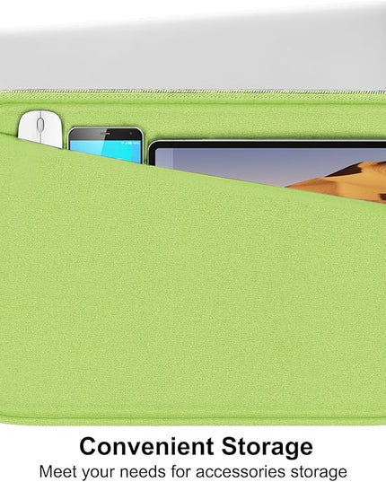 Laptop Case 15.6 inch, Slim Computer Carrying Bag Protective Cover Briefcase with Front Pocket, Durable Laptop Cover for 15-16 Inch HP, Dell, Lenovo, Asus, Notebook, Light Green