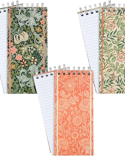 The Gifted Stationery Hardcover Spiral-Bound Notebook Pack - Top-Bound Spiral Notepads - Grocery List Notebook - Office & School Notepads - 8.4 x 3.75 in, 100 Sheets/200 Pages, Pack of 3