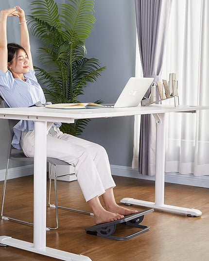 EUREKA ERGONOMIC Tilt Adjustable Footrest, Foot Rest for Under Desk at Work with Massage Surface, Office Foot Rest Under Desk with 20 Degree Tilt No Locking, Metal Frame