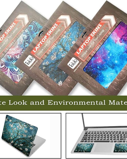 Laptop Skin Sticker Decal,12" 13" 13.3" 14" 15" 15.4" 15.6 inch Laptop Vinyl Skin Sticker Cover Art Protector Notebook PC (2 Wrist Pad Skin Included), Decorative Waterproof Removable,Van Gogh Painting
