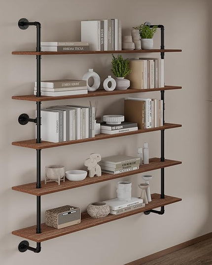 Floating Shelves for Wall Living Room Shelves Bookshelf Industrial Pipe Shelving Shelf Real Wood Planks 36 inch Rustic Wall Shelves Hanging Bookshelves Farmhouse Kitchen Bar Shelving
