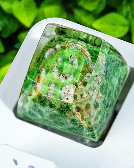 Stonehenge Artisan Keycap R1 SA Profile Custom Ritual Keycaps 1U ESC Handmade Gaming Ritual Resin Key Cap Cherry MX Switch Compatible Mechanical Keyboard Lover Gift