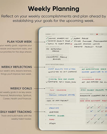 Dated, 2026 Planner, 8.5" x 11" - The Productivity Planner to Achieve Your 2026 Goals - Planner 2026-2027 by PRODUCTIVITY STORE (A4, BLUE)