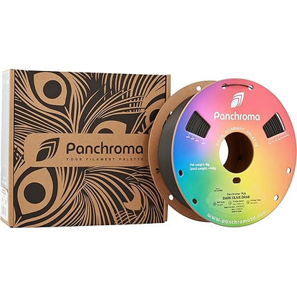Panchroma PLA Dark Olive Drab 3D Printer Filament, 1.75mm, 1kg Spool, Easy to Print, High Speed Printing, Tangle Free, AMS Compatible, Perfect for Toys, Decor, Miniatures, Models & Cosplay