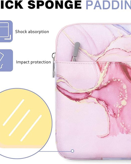 MoKo 9-11 Inch Tablet Sleeve Bag Carrying Case Fits iPad Pro 11 M5/Air M3, iPad A16 2025, i-Pad 10th 10.9, i-Pad 9/8/7th Gen 10.2, iPadAir 5/4th 10.9, Tab S8 11"/Tab A 10.1,Cloudy Pink