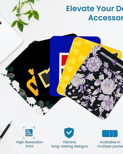 OTM Essentials The College of New Jersey Standard Fabric Mouse Pad, Desk Accessories, Standard Fabric Gaming Mouse Pad, Floral Florals & Nature