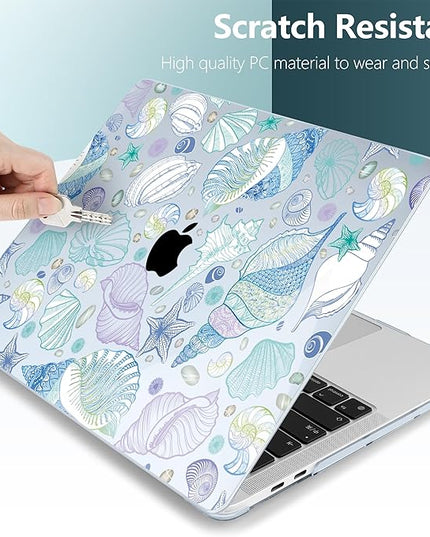 DONGKE Compatible with MacBook Pro 13 inch Case 2024 2023-2020 Release A2338 M2/M1 A2251 A2289 with Retina Display & Touch ID, Plastic Hard Shell & Keyboard Cover & Screen Film - See Shells