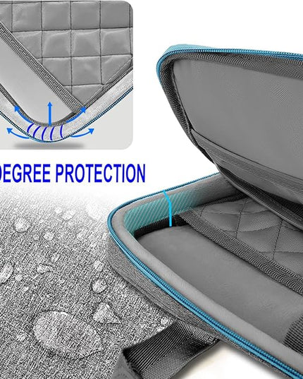 ZINZ Slim Expandable Laptop Case 15.6 Inch Sleeve Upgraded Protective Durable Recycled Carrying Case Compatible with MacBook 15" & 16" and Most 15" 15.6" 16" Notebook,DG01BL01