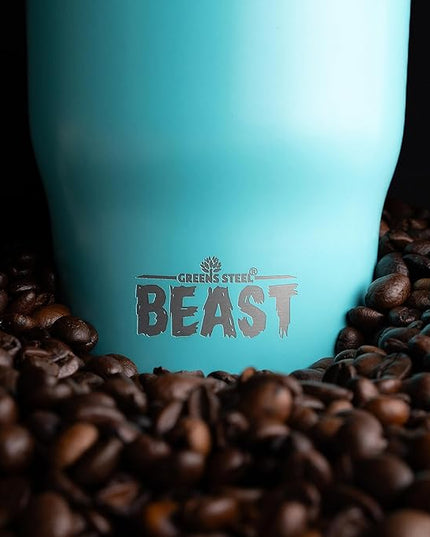 Beast 10 oz Tumbler Stainless Steel Vacuum Insulated Coffee Ice Cup Double Wall Travel Flask (Aquamarine Blue)