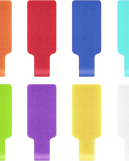 16 Pcs Cable Labels, 1.77x0.79 Inch Multicolored Handwriting Cable Tags for Organizing Wires and Identification, Reusable (8 Colors)