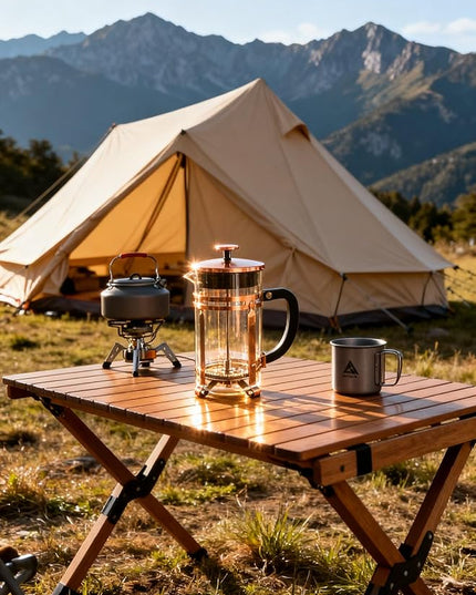 French Press Coffee Maker 21 oz, 304 Stainless Steel Double Mesh Filter, Borosilicate Glass, Heat-Resistant, BPA-Free, Ideal for Home, Office & Gift