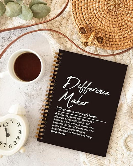 Difference Maker Gift Notebook Journal, Cool Gifts for Bosses Coworkers, Boss Gifts, Thank You Gifts for Women Men Employee Teacher, Appreciation Gifts for Boss Leader Mentor Manager Coach(5.5'' X 8.3'')