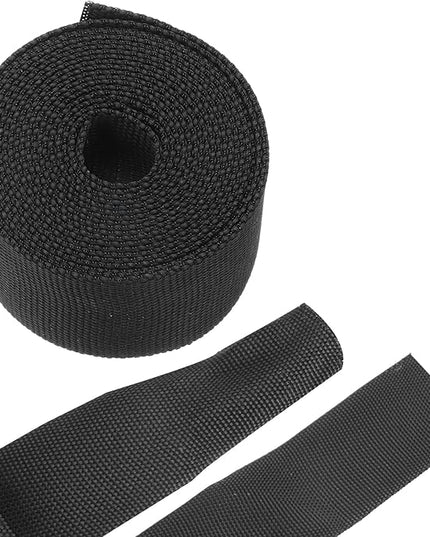MECCANIXITY Braided Cable Sleeves Heat Shrinkable Fabric Sleeving, 1 1/4" 10ft Black 2:1 Ratio Heat Shrinkable Cord Protector for Harness Cable, Network Cable Protection, Cable Management