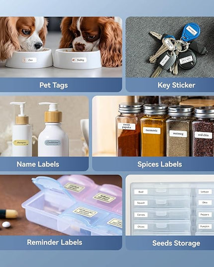 NIIMBOT Label Maker Machine D11 Label Printer Portable Wireless Connection Multiple Templates Available for Phone Easy to Use Office Home Organization USB Rechargeable