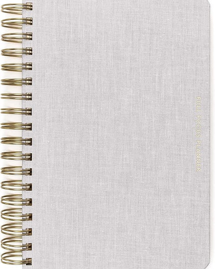 Full Focus Leather Coil Planner by Michael Hyatt - The #1 Daily Planner to Set Annual Goals, Increase Focus, Eliminate Overwhelm, and Achieve Your Biggest Goals - Hardcover (Oatmeal)