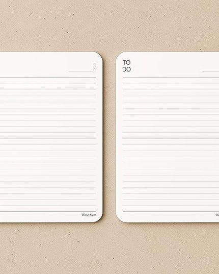 To Do List Notepad – (2 Pack, 50 Sheet Each) A5 Size (8.3"x5.8") Premium Thick Paper With Cardboard Back Support, Undated Daily Planner Notepad, Daily To Do List Notebook, Ruled Pages, Deadline Column.