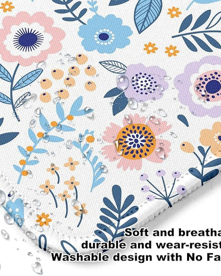 Flower Square Mouse Pad,Non-Slip Rubber Base Mouse Pad,Home Office Decoration Desktop Accessory,Laptop Mouse Pad for Office Laptops,9.4x7.8x0.12inch 3