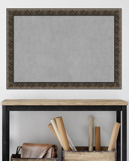 Amanti Art Black Framed Magnetic Board 29x41 Large Vision Board for use with Magnets, 100% Metal Sheet to Display Items as Office Decor or for Home Organization in mudroom, Kitchen or Kids Room