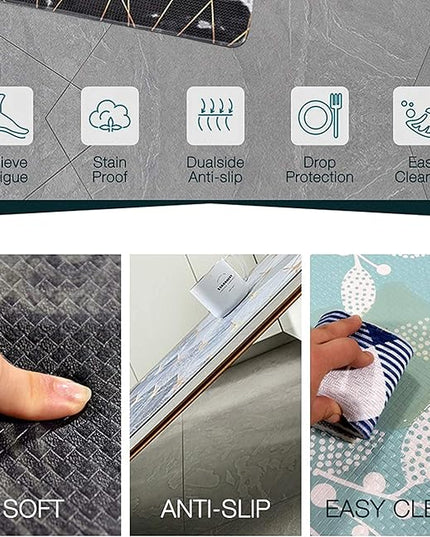 UpNUpCo Artistic Beautiful Anti Fatigue Kitchen Floor Mat - Unique Floor Mats - Pain Relief Padded Kitchen Mats - Floor Mats For In Front Of Sink - Memory Foam 30" X 17.5" X 10mm Cushion Spicy
