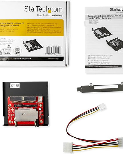 StarTech.com 3.5in Drive Bay IDE to Single CF SSD Adapter Card Reader, TAA (35BAYCF2IDE)
