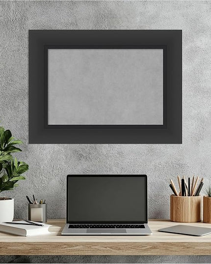Amanti Art Black Framed Magnetic Board 17x23 Small Vision Board for use with Magnets, 100% Metal Sheet to Display Items as Office Decor or for Home Organization in mudroom, Kitchen or Kids Room